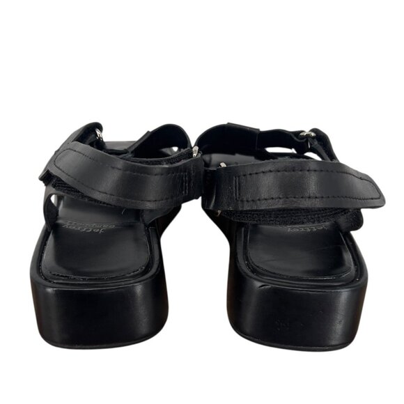 Jeffrey Campbell Poisson Fisherman Sandals Black Leather Size 7 - Picture 3 of 7